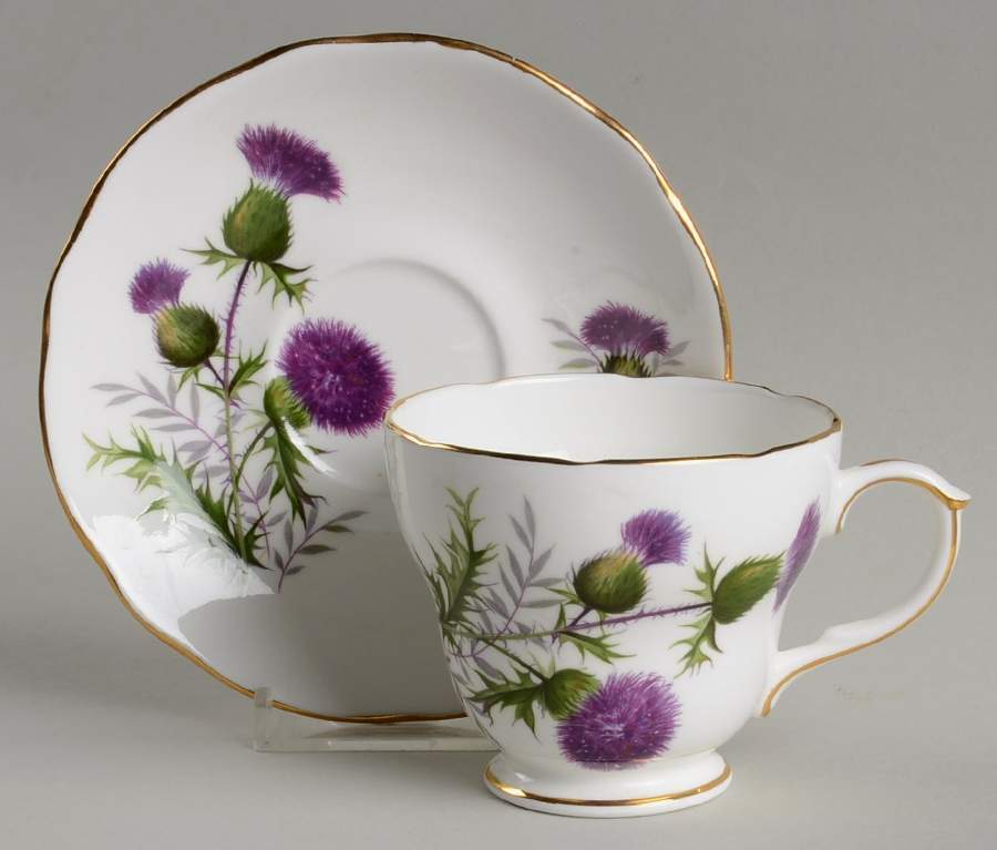 Highland Beauty Footed Cup & Saucer Set by Duchess-1
