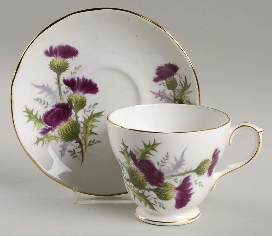 Highland Beauty Footed Cup & Saucer Set by Duchess-1