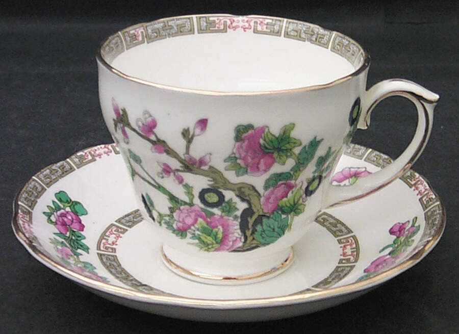 Indian Tree Footed Cup & Saucer Set by Duchess-1