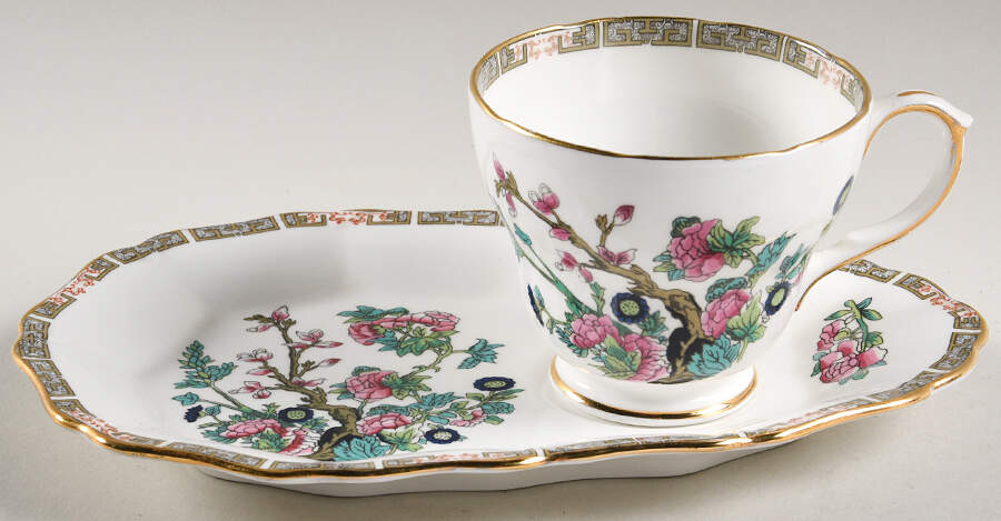 Indian Tree Snack Plate & Cup Set by Duchess-1