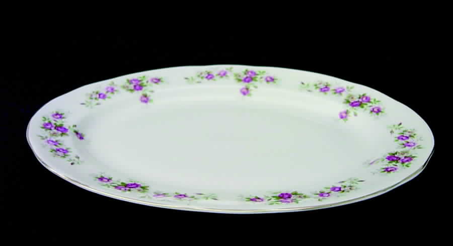 June Bouquet 13" Oval Serving Platter by Duchess-1