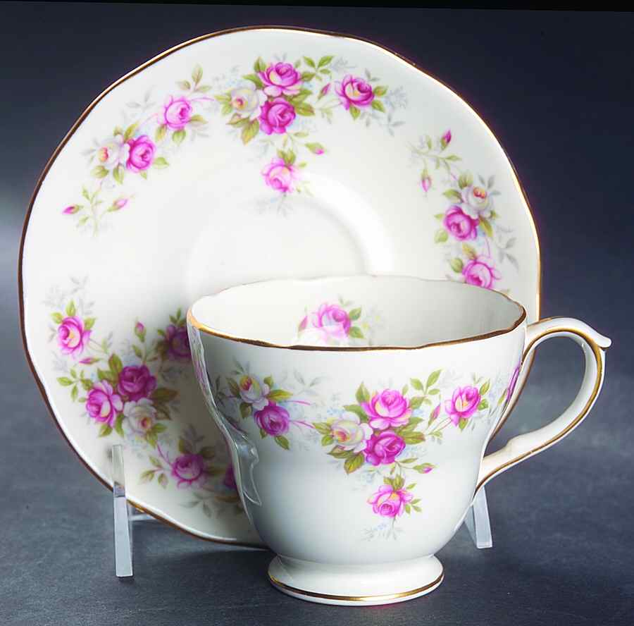June Bouquet Footed Cup & Saucer Set by Duchess-1