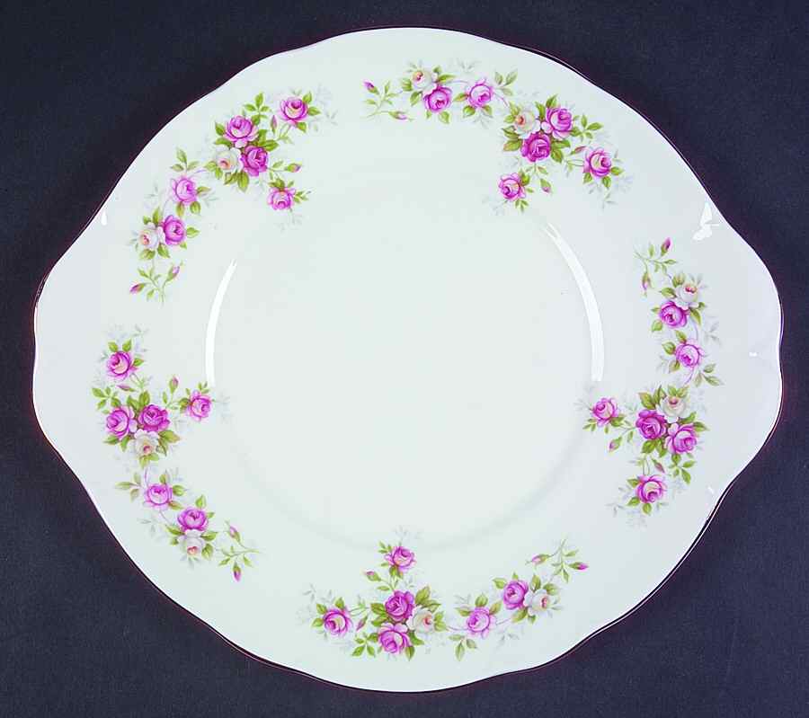 June Bouquet Handled Cake Plate by Duchess-1