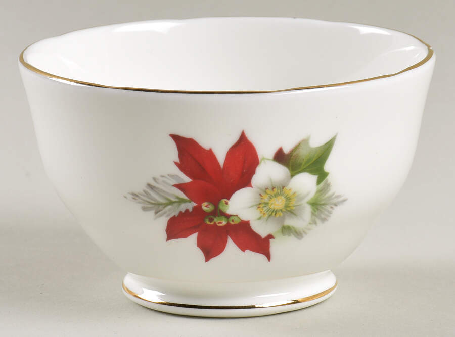 Poinsettia Mini Open Sugar Bowl by Duchess-1