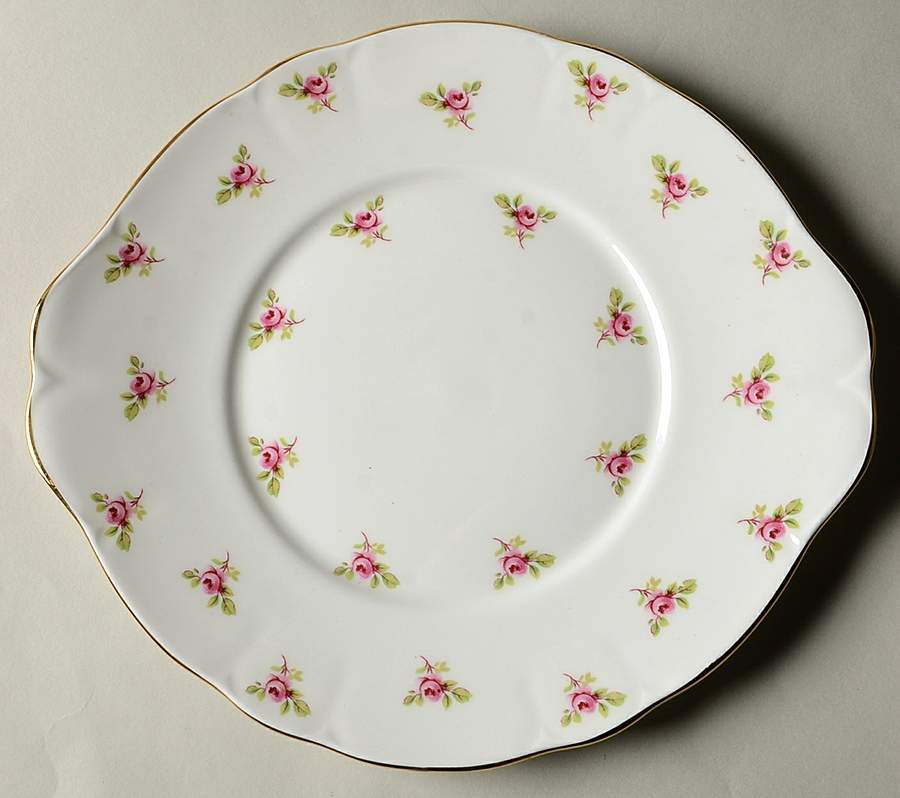 Rosebud Handled Cake Plate by Duchess-1
