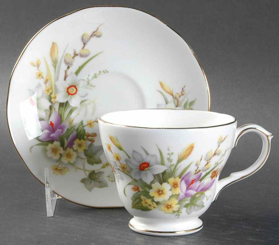 Spring Footed Cup & Saucer Set by Duchess-1