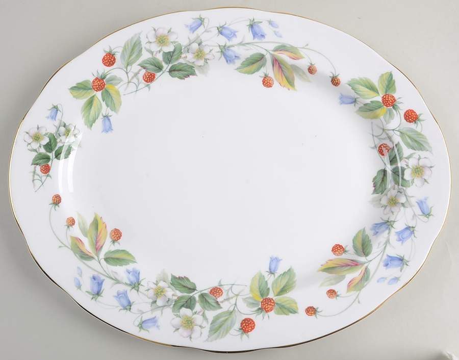 Strawberry Fields 13" Oval Serving Platter by Duchess-1