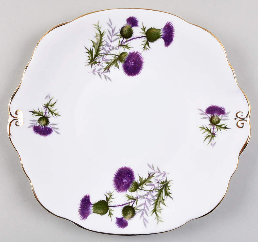 Thistle Square Handled Cake Plate by Duchess-1