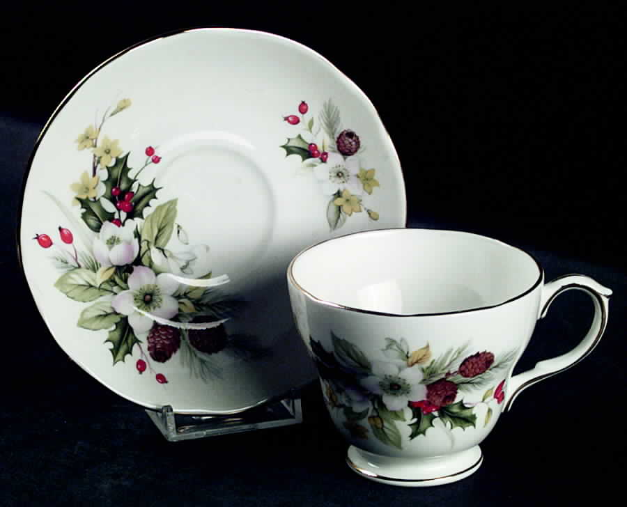 Winter Footed Cup & Saucer Set by Duchess-1