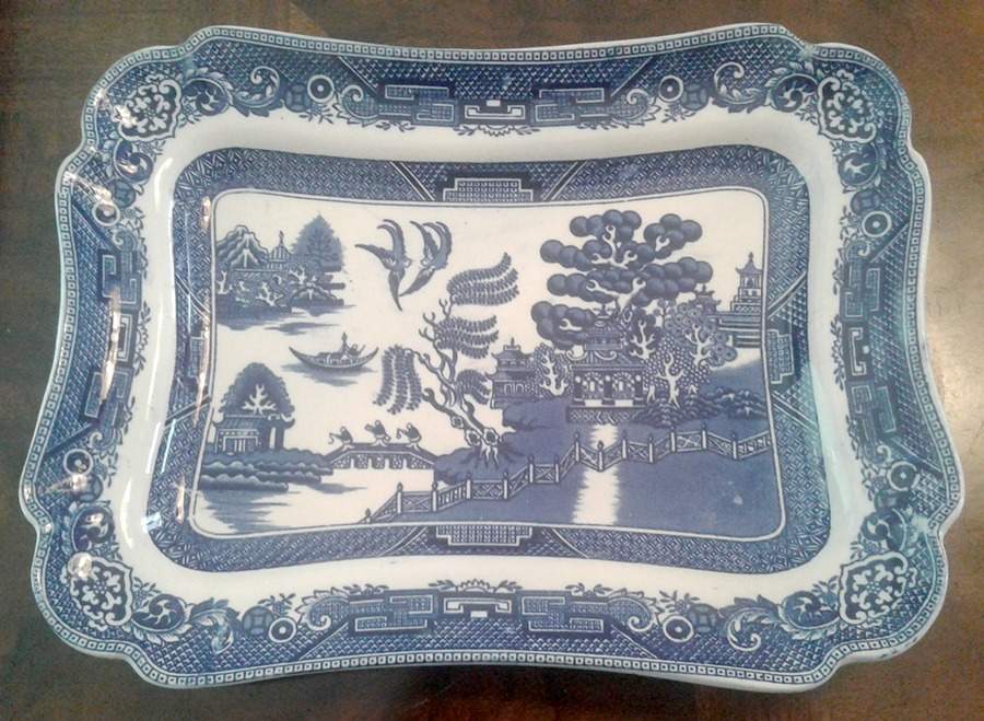 Willow Blue 13" Rectangular Serving Platter by Dudson, Wilcox & Till-1