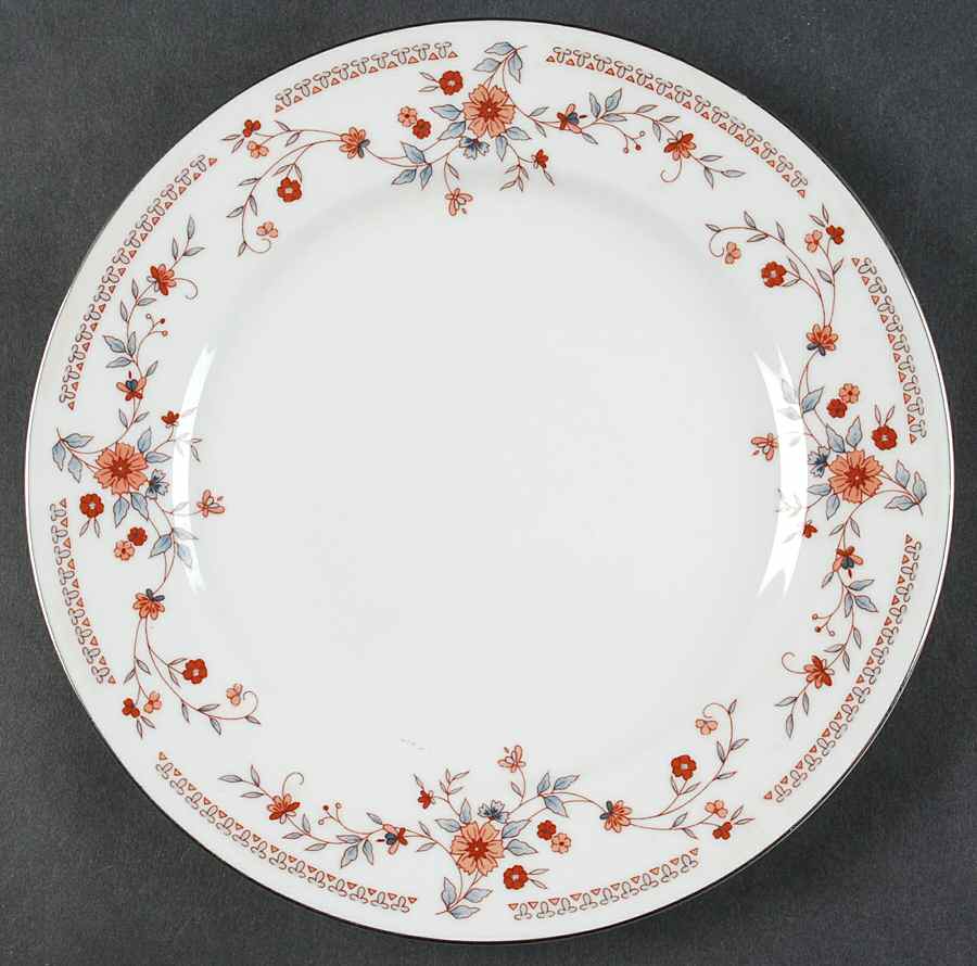 Copenhagen (Platinum, Rim) Salad Plate by Dynasty China-1