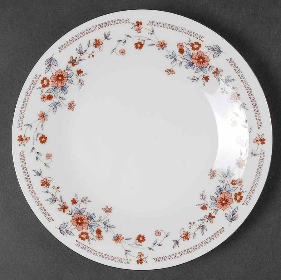 Copenhagen (Platinum, Rim) Salad Plate by Dynasty China-1