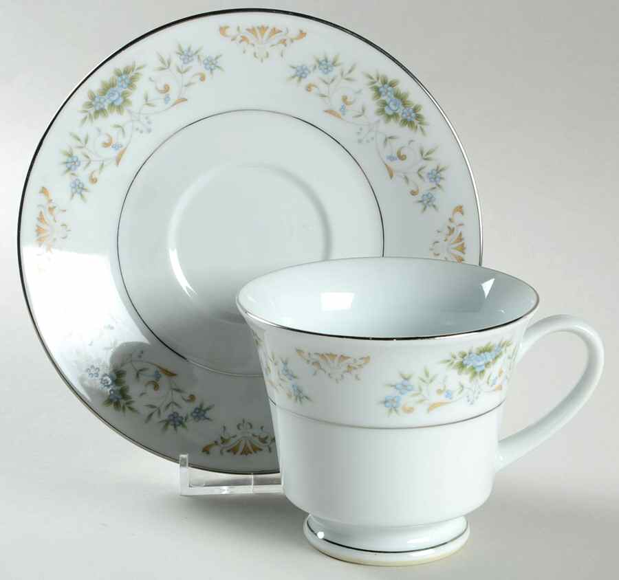DYN3 Footed Cup & Saucer Set by Dynasty China-1