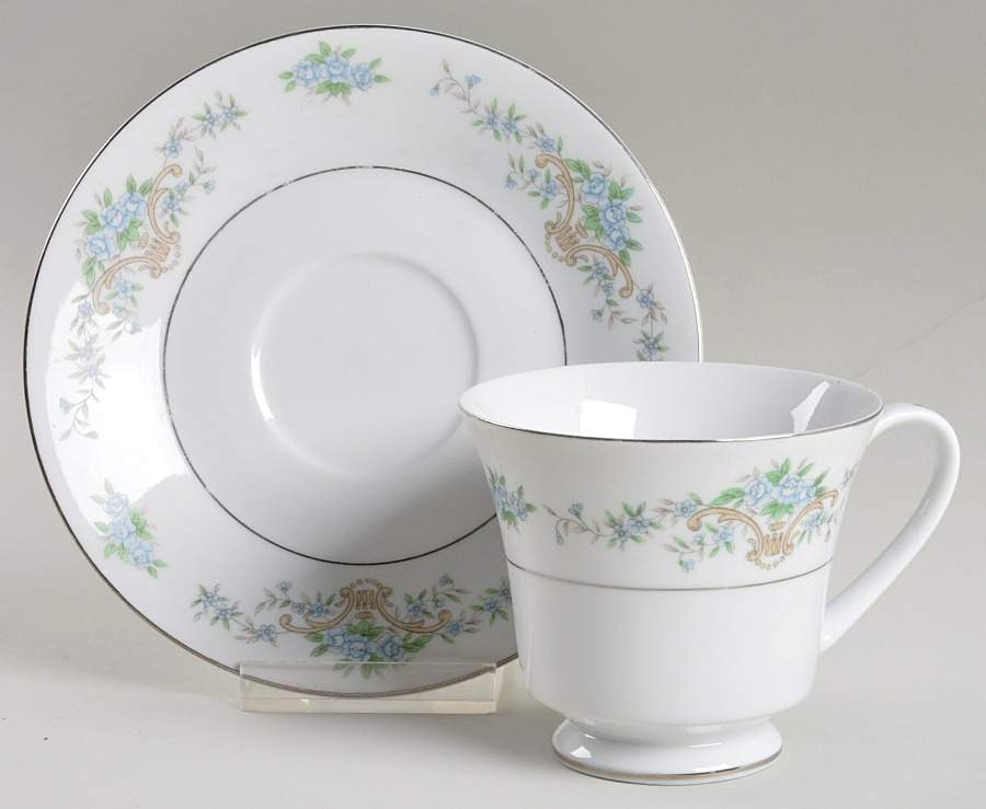 DYN6 Footed Cup & Saucer Set by Dynasty China-1