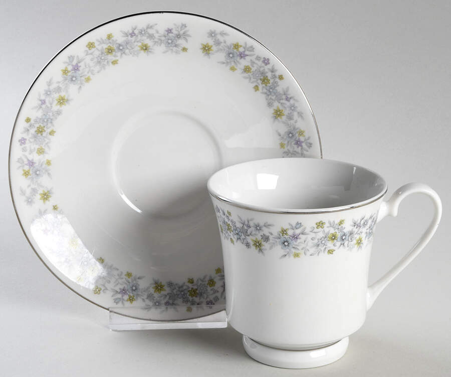 Elegance  Footed Cup & Saucer Set by Dynasty China-1