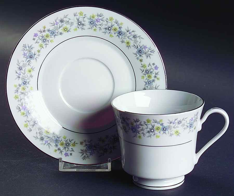 Elegance  Footed Cup & Saucer Set by Dynasty China-1