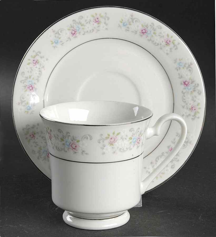 Rapture Footed Cup & Saucer Set by Dynasty China-1