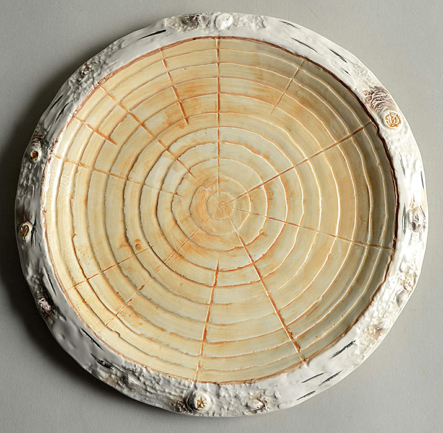 Birch Bark Luncheon Plate by Department 56-1
