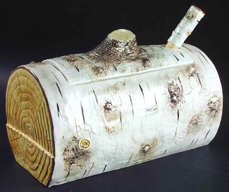 Birch Bark Tureen & Lid w/Ladle by Department 56-1