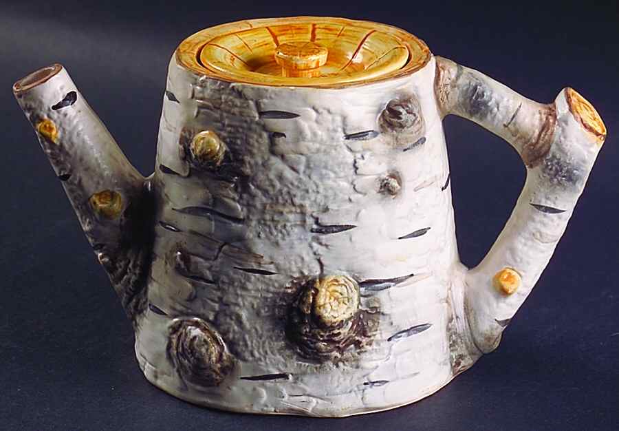 Birch Bark Teapot & Lid by Department 56-1