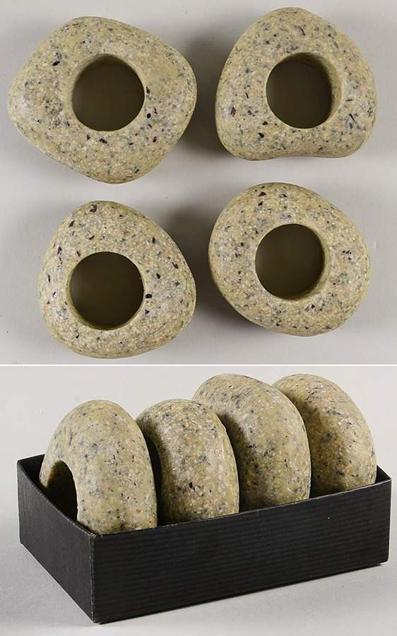 Energy Stone Napkin Ring - Set of 4 by Denby-Langley-1