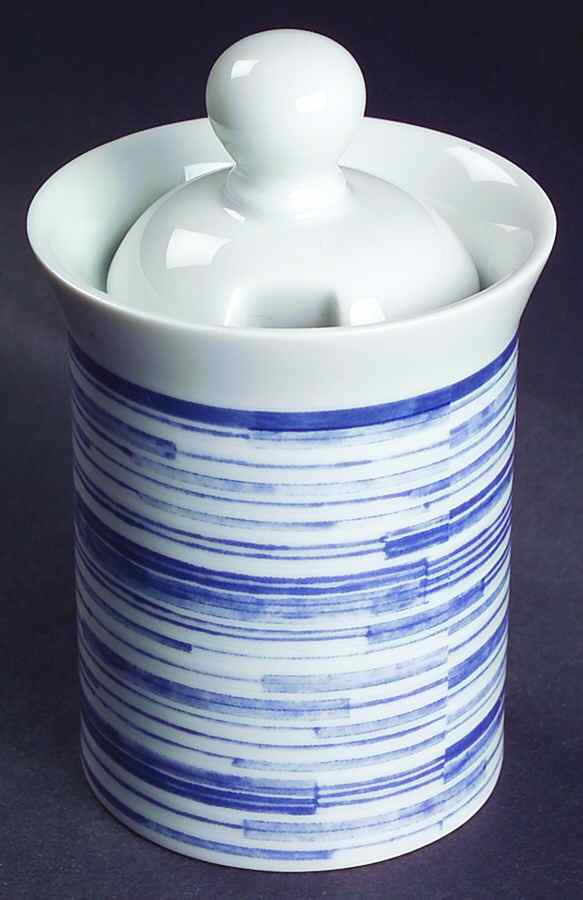 Centra Blue Sugar Bowl & Lid by Dansk-1