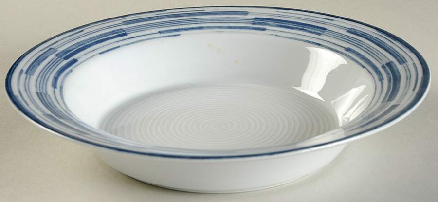 Centra Blue Rim Soup Bowl by Dansk-1