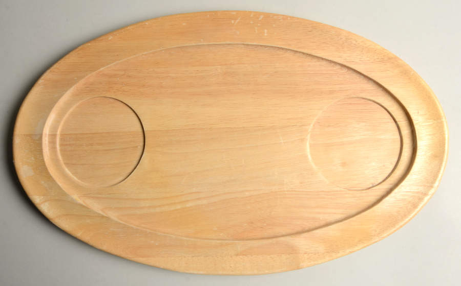Umbrian Fruits Wood Hostess Tray-No Bowls by Dansk-1
