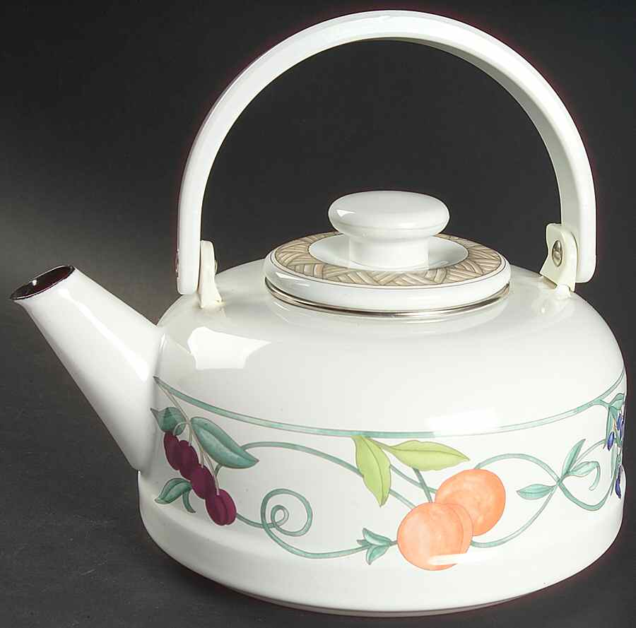 Umbrian Fruits Metal Kettle & Lid by Dansk-1