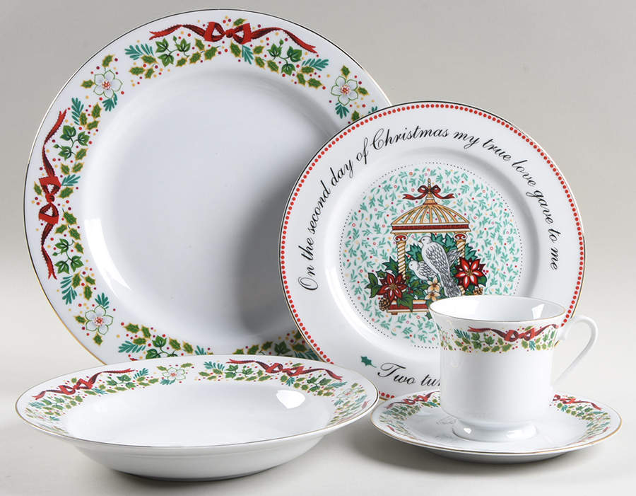 Twelve Days of Christmas 5 Piece Place Setting by Domestications-1