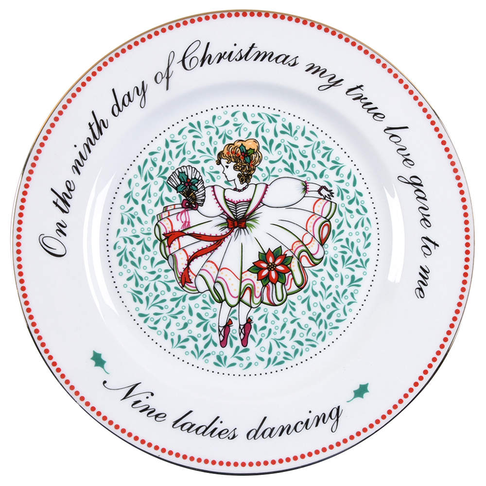 Twelve Days of Christmas Salad Plate by Domestications-1