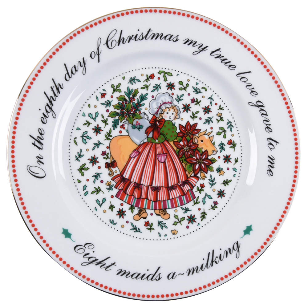 Twelve Days of Christmas Salad Plate by Domestications-1