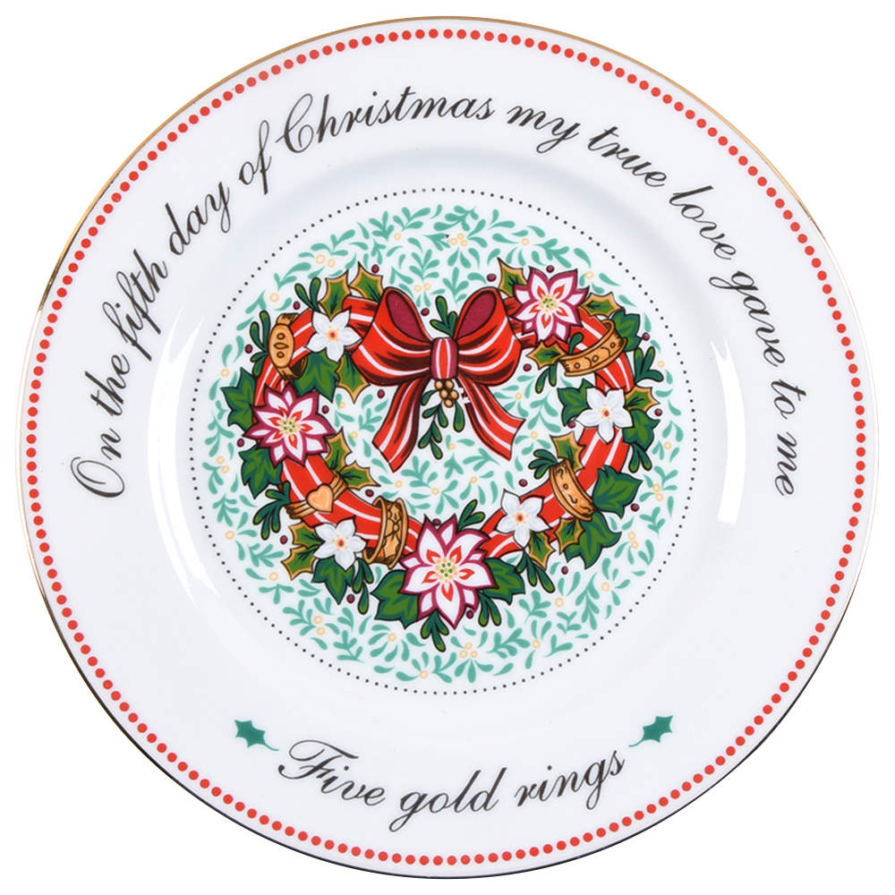 Twelve Days of Christmas Salad Plate by Domestications-1