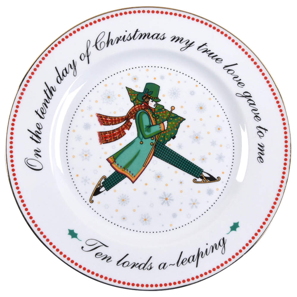 Twelve Days of Christmas Salad Plate by Domestications-1