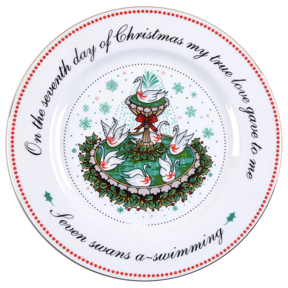 Twelve Days of Christmas Salad Plate by Domestications-1