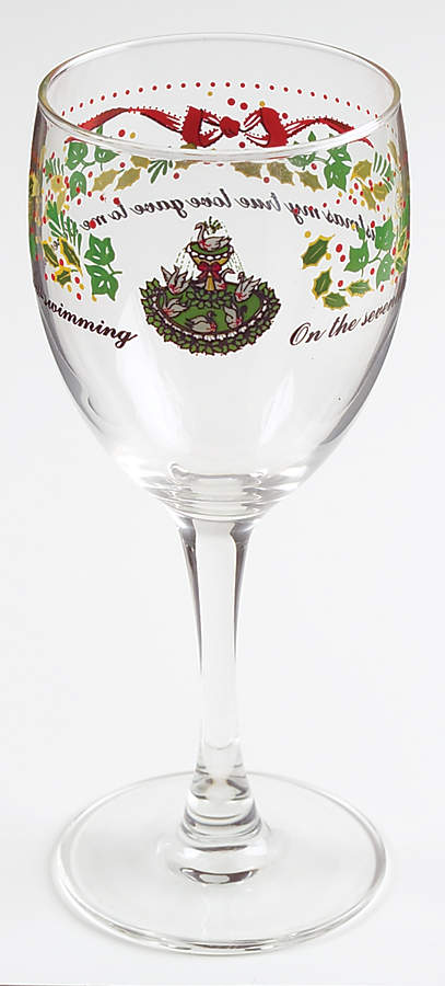 Twelve Days of Christmas 8 Oz Glassware Wine by Domestications-1