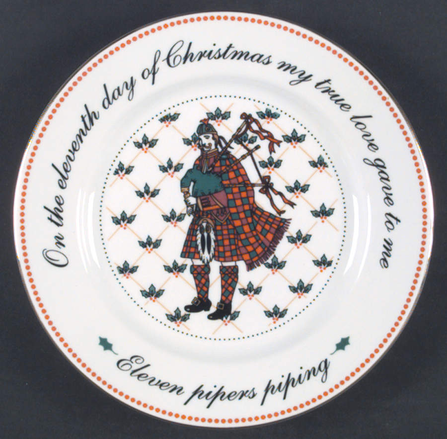 Twelve Days of Christmas Salad Plate by Domestications-1