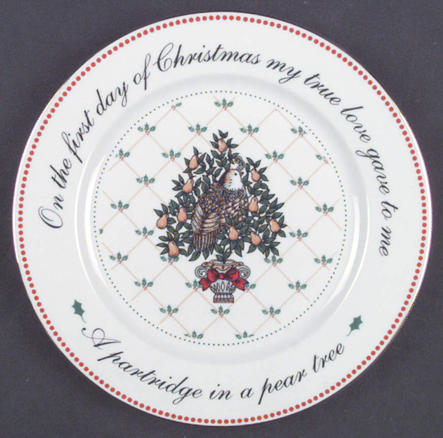 Twelve Days of Christmas Salad Plate by Domestications-1
