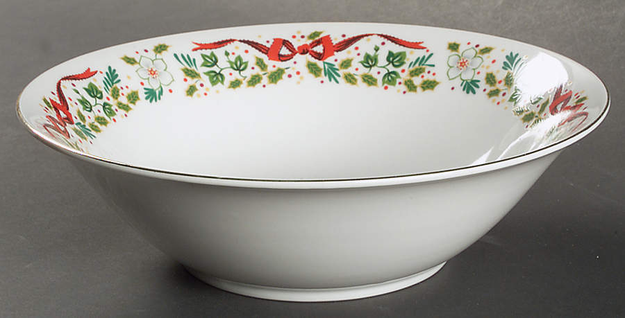 Twelve Days of Christmas 9" Round Vegetable Bowl by Domestications-1