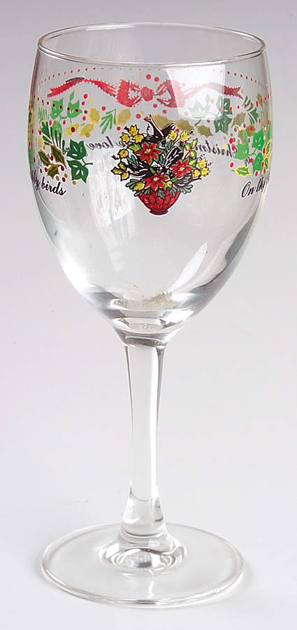 Twelve Days of Christmas 10 Oz Glassware Goblet by Domestications-1