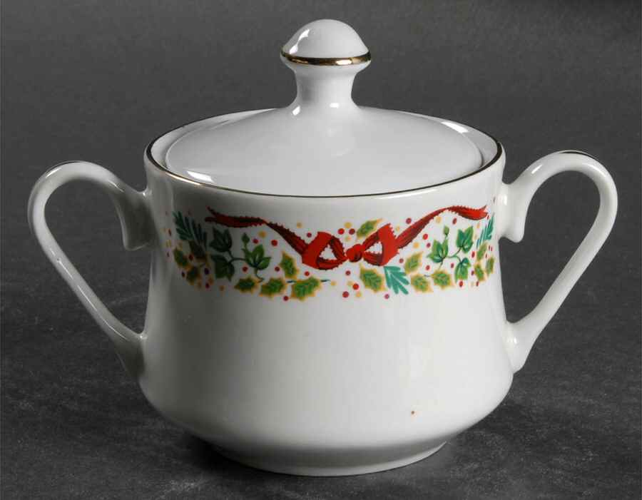 Twelve Days of Christmas Sugar Bowl & Lid by Domestications-1