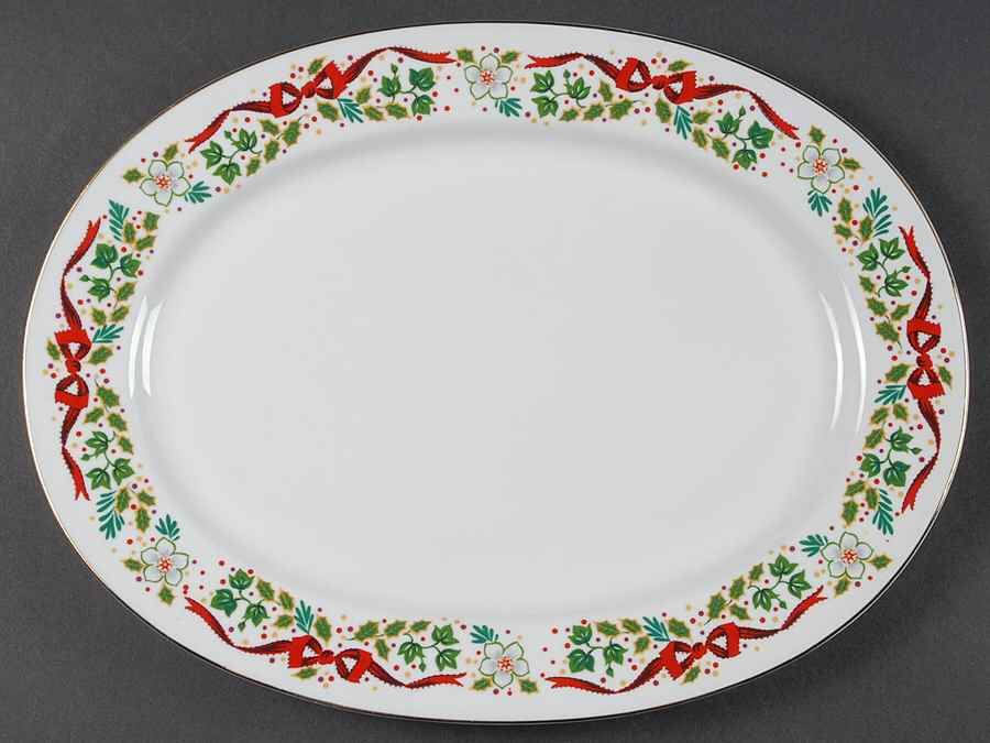 Twelve Days of Christmas 14" Oval Serving Platter by Domestications-1