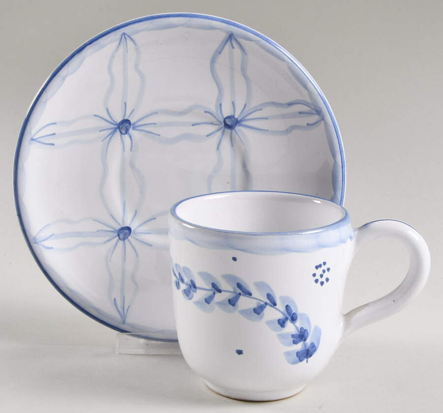 Marilyn Flat Cup & Saucer Set by Deruta (Italy)-1