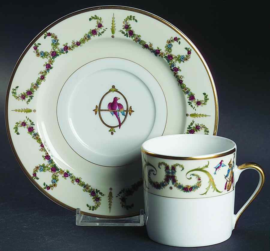 Songes du XVIII European Flat Cup & Saucer Set by Philippe Deshoulieres-1