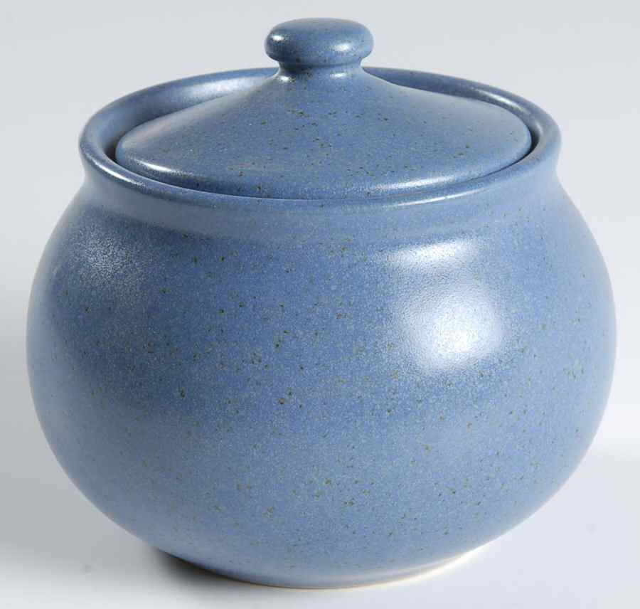 Lindestone Sky Blue Sugar Bowl & Lid by Dansk-1