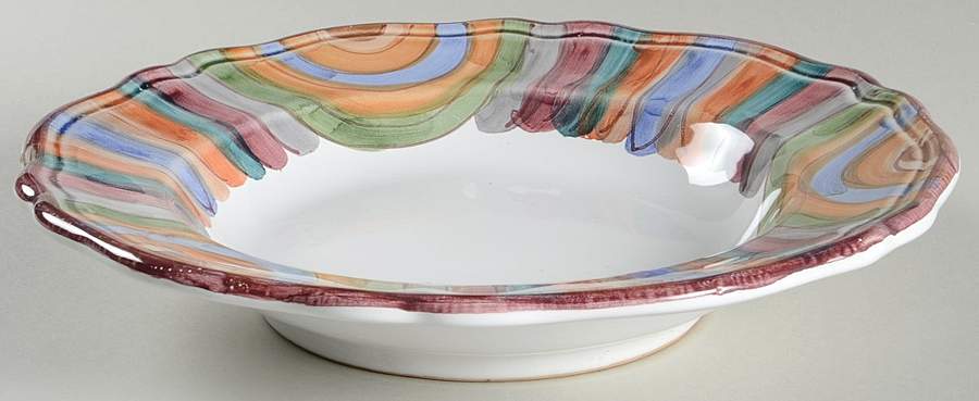 Marmo Large Rim Soup Bowl by Deruta (Italy)-1