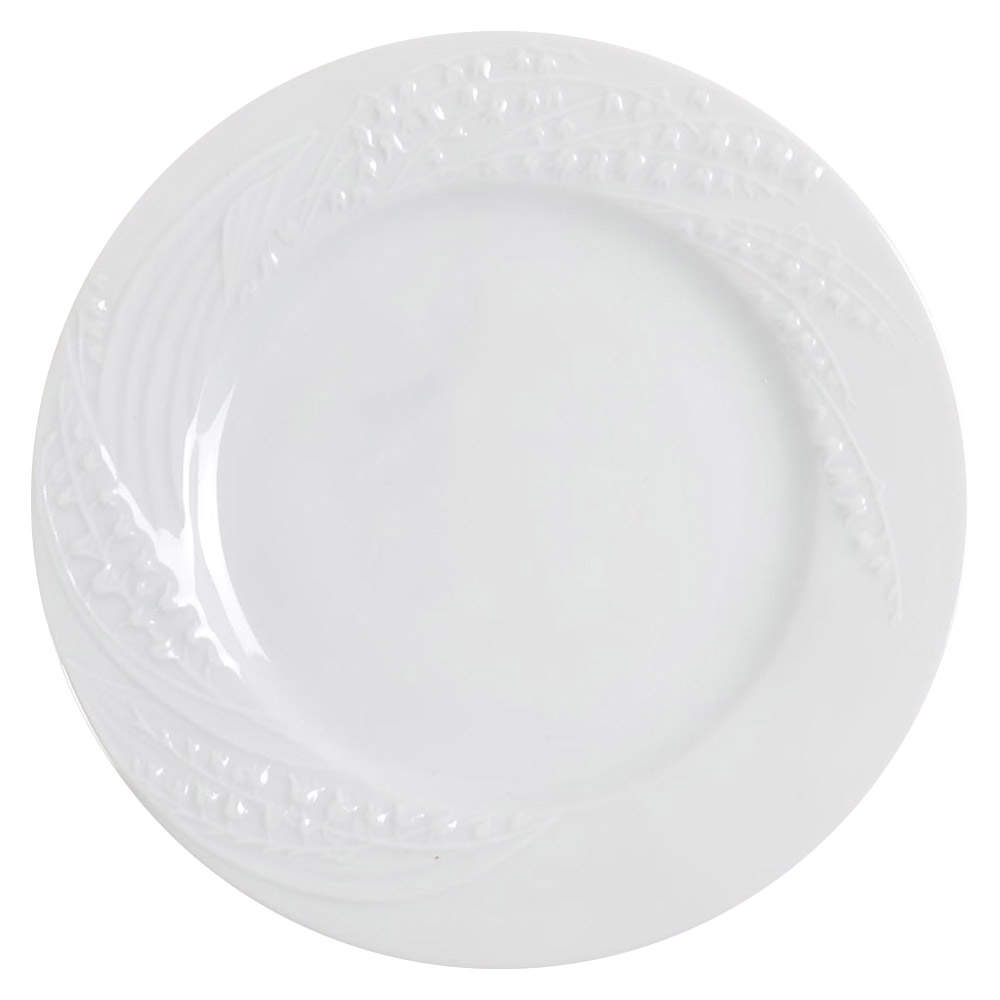 Promenade White Dessert/Pie Plate by Philippe Deshoulieres-1