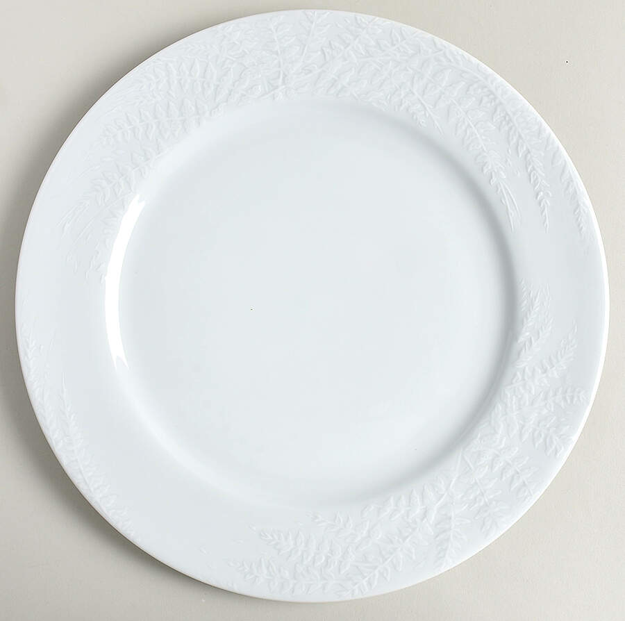 Promenade White 12" Chop Plate (Round Platter) by Philippe Deshoulieres-1