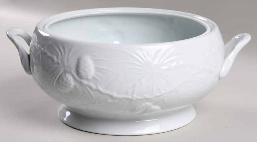 Promenade White Tureen No Lid by Philippe Deshoulieres-1
