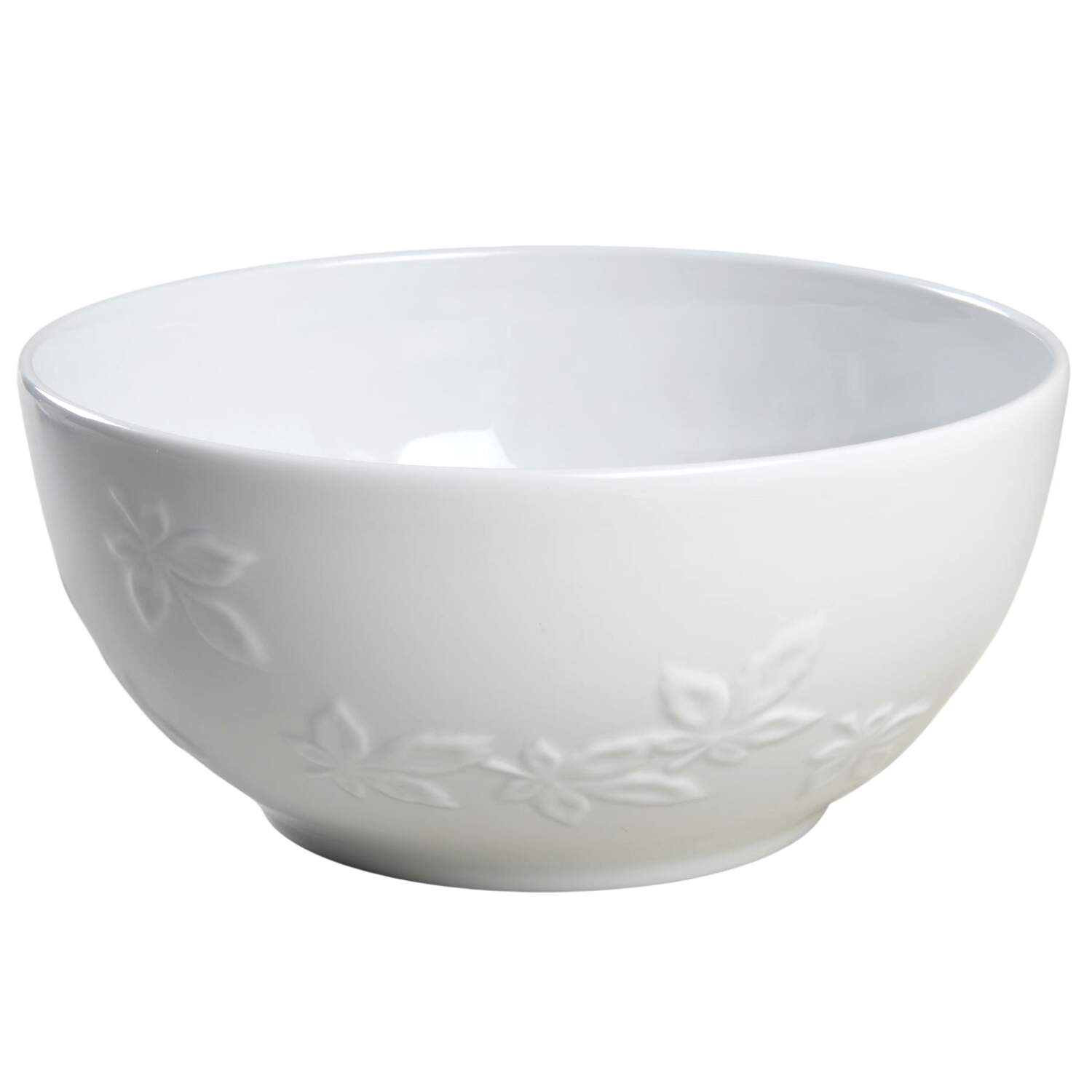 Promenade White 8" Salad Serving Bowl by Philippe Deshoulieres-1